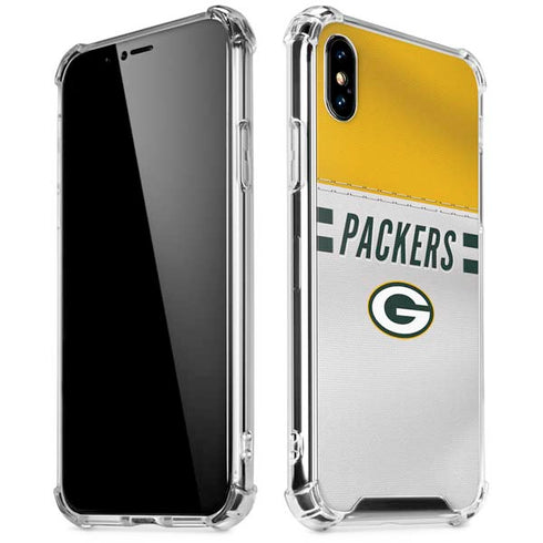 NFL Green Bay Packers White Striped iPhone XS Max Clear Case
